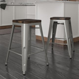 Counter Stool with Metal Frame