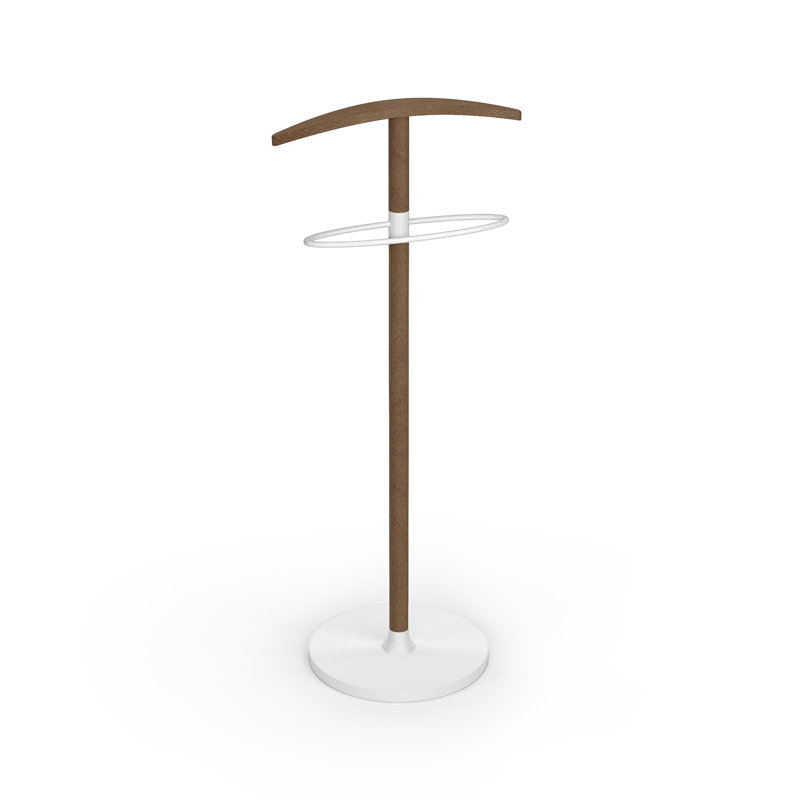 Newman 46cm Clothing Rack, Walnut/White