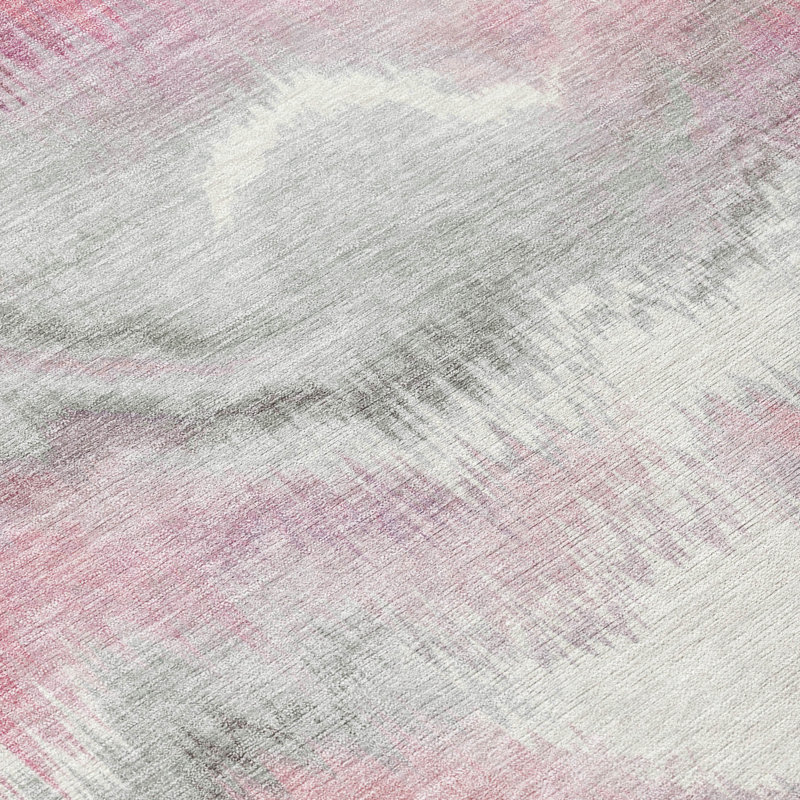 Machine Washable Indoor/Outdoor London ACN2258 Swirls Rug, Runner 2'3" x 7'6"