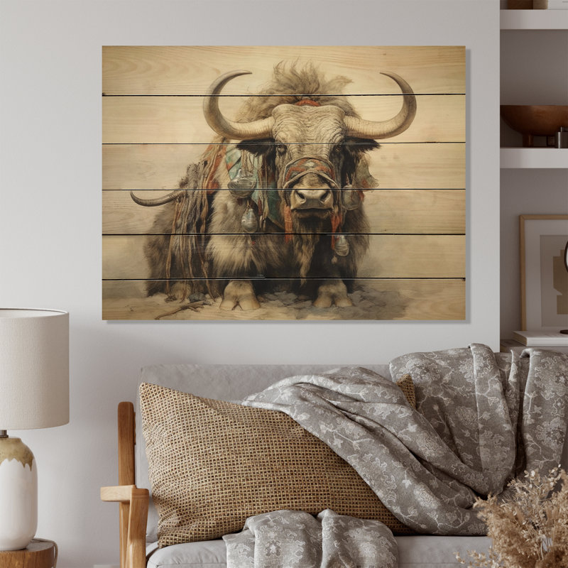 Kazden sauvage Kazden IV sur impression sur bois, H 10 po x l 20 po x P 0,78 po