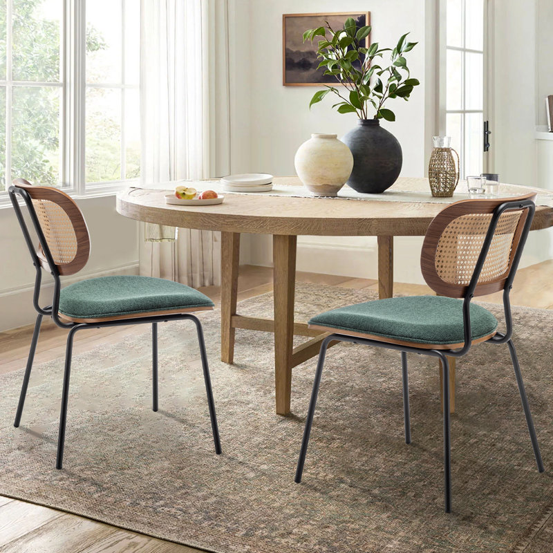 Sirine Upholstered Dining Chair, Green