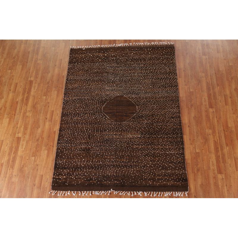Brown Moroccan Oriental Area Rug 6x8