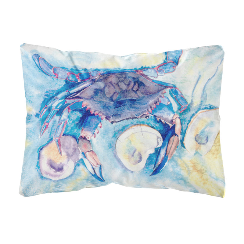Coussin intérieur/extérieur rectangulaire bleu crab