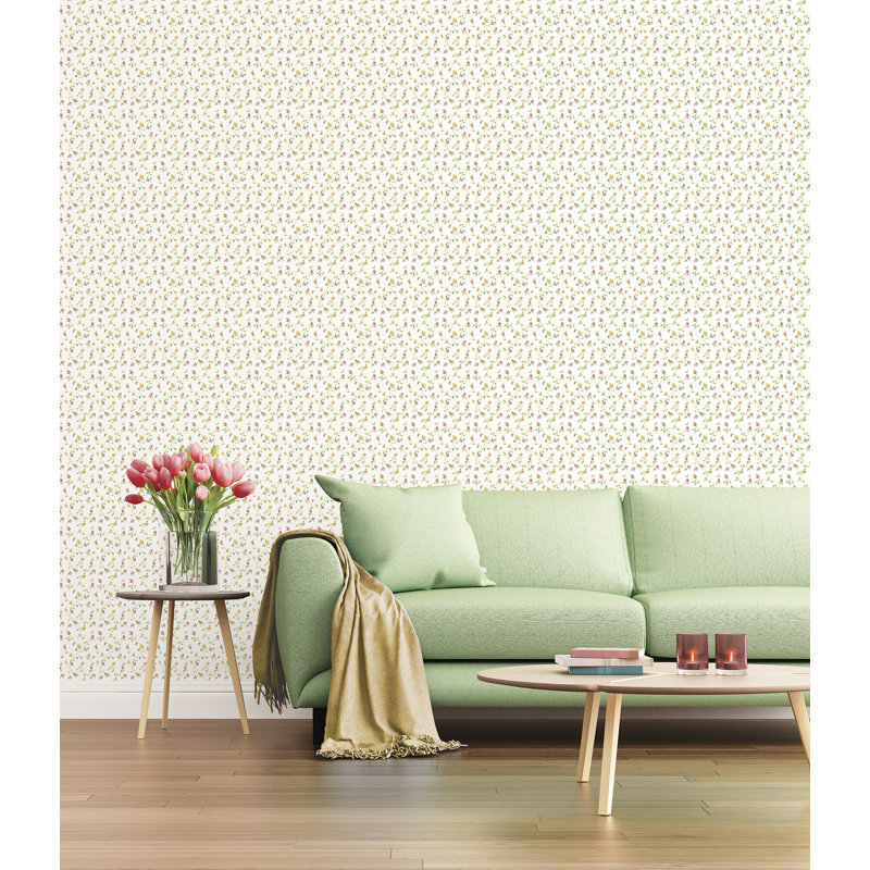 Capel 10m x 53cm Matte Wallpaper Roll, Red/White