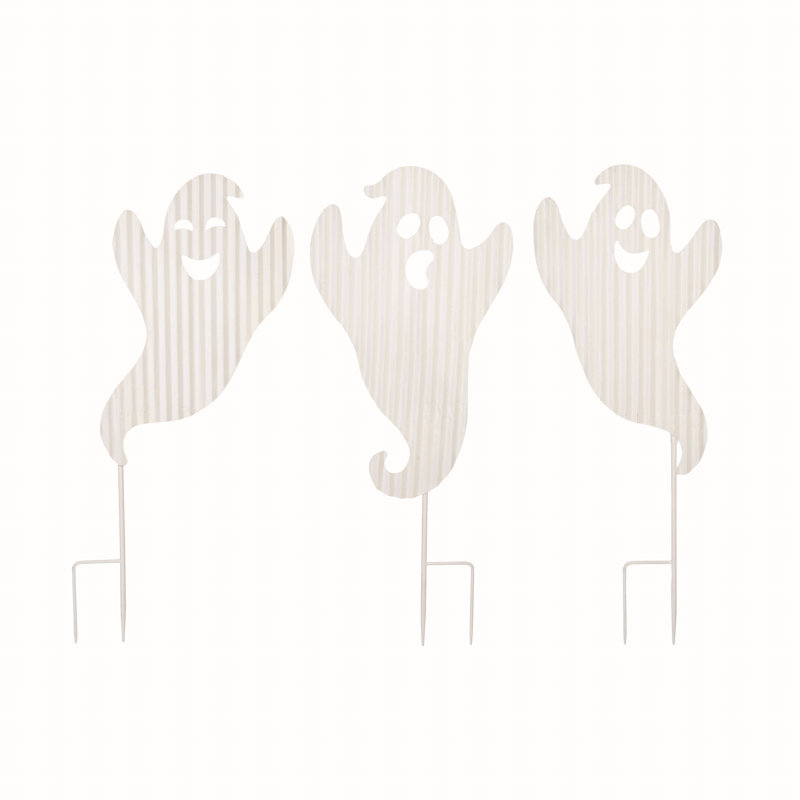  Glow In The Dark Ghost Y/S Set of 3 Halloween Home Decorations