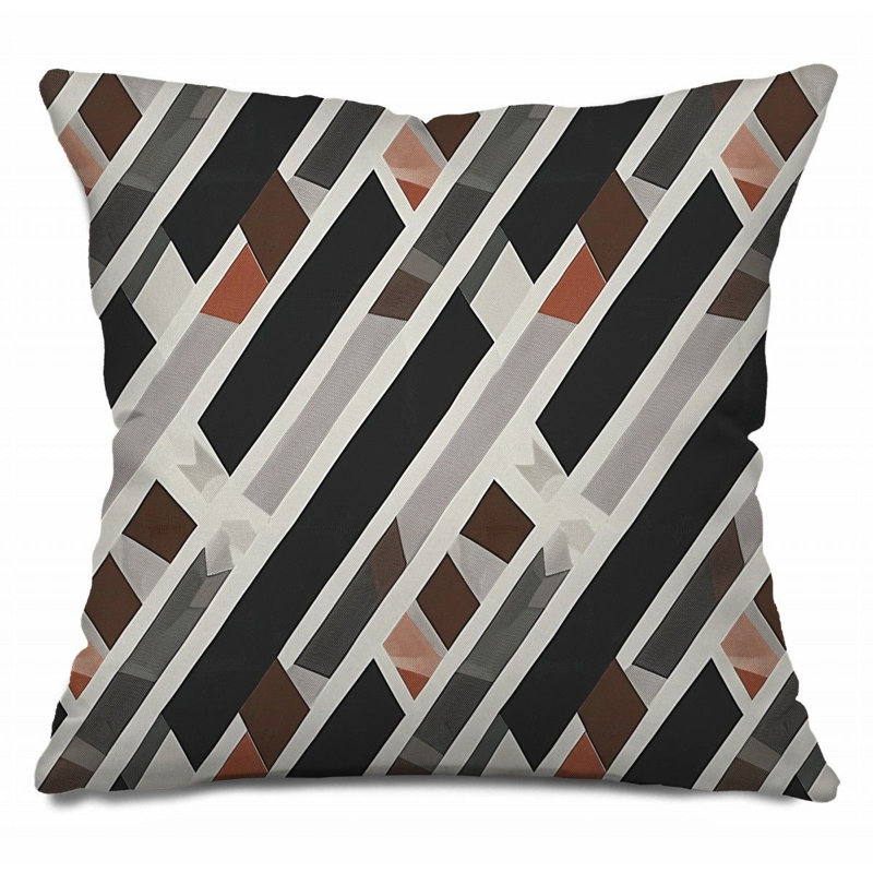 Coussin décoratif réversible en mélange de coton, H 14 po x l 14 po