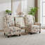 29.16" Wide Floral Print Upholstered Push Back Recliner With Classic Wing Back(Set of 2)-1179775816