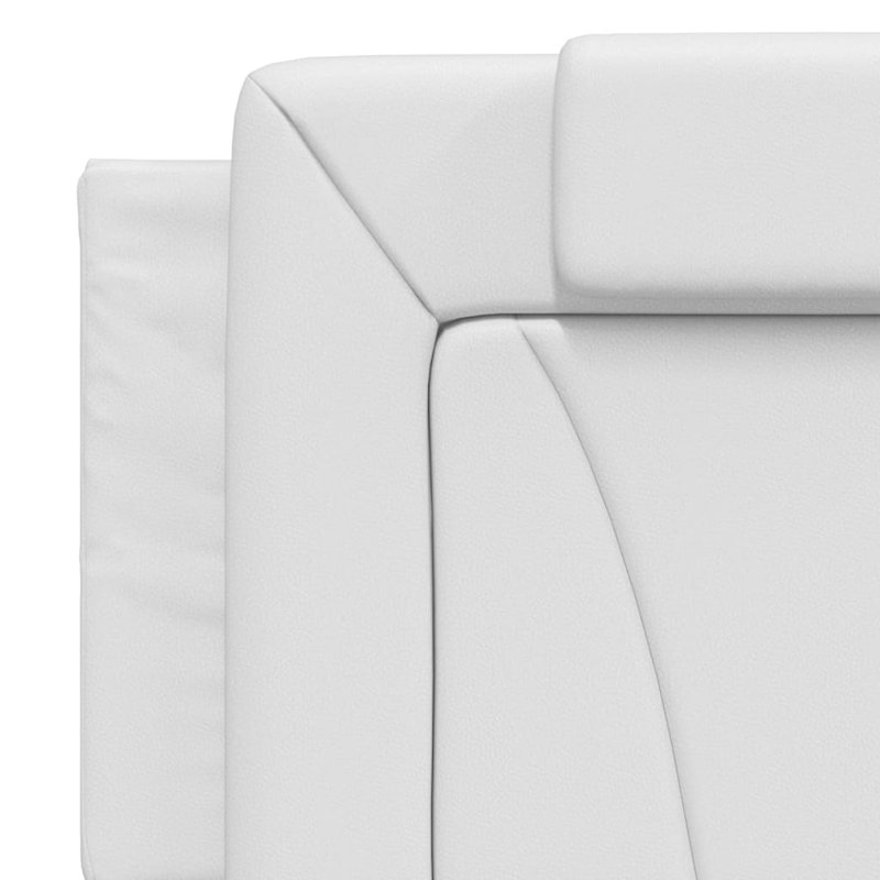 Base de lit vidaXL Viana sans matelas blanc en similicuir 152x203 cm, Blanc, Grand lit