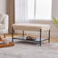 Banc de rangement rembourré avec tablette amovible-773862795