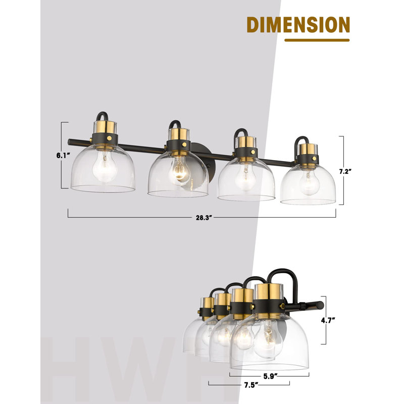 Herminie 4 - Light Dimmable Vanity Light