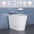 Smart Toilet with Bidet & Auto Flush, Elongated Comfort Height Bowl with Foot Sensor, Warm Water Bidet/Air Dryer, Heated Seat, LED Display & Night Light, Modern Bathroom Toilet (Auto Flip Cover)