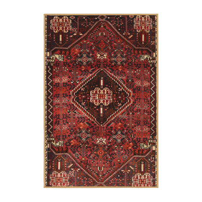 Tapis jaune clair/marron/noir Ilan