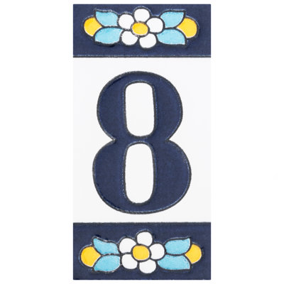 Sevillano 4.38 in. x 2.13 in. Ceramic Decorative Tile Insert