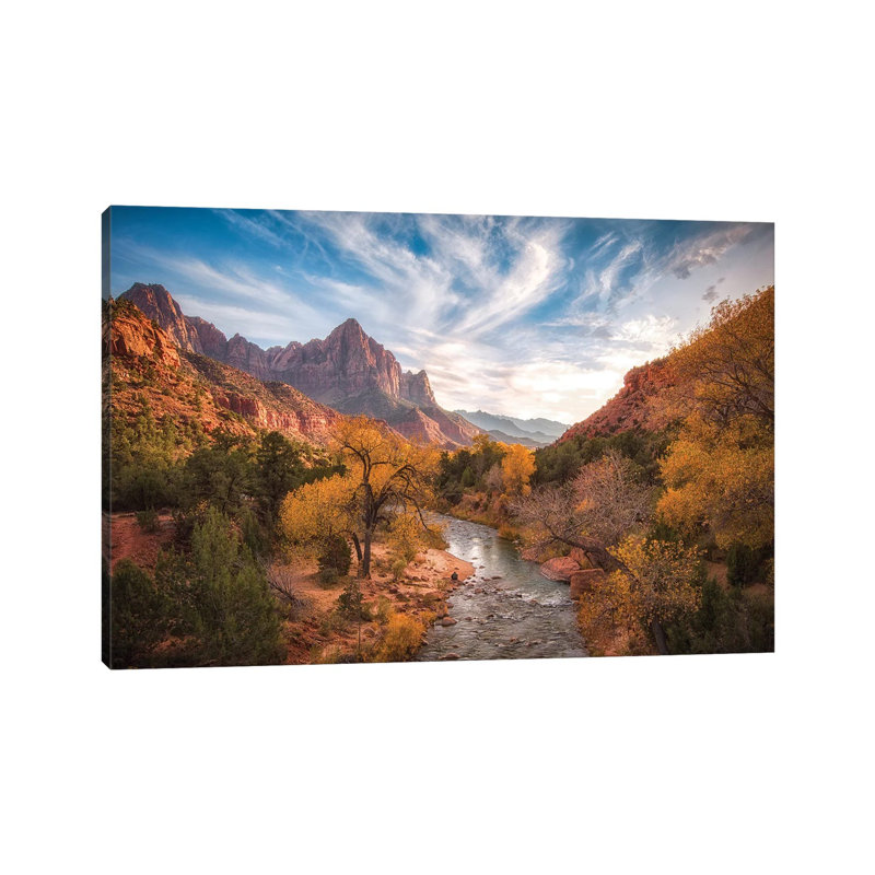 Watchman Sunset 1 Piece Wrapped Canvas Wall Art, 30.48 cm H x 45.72 cm W