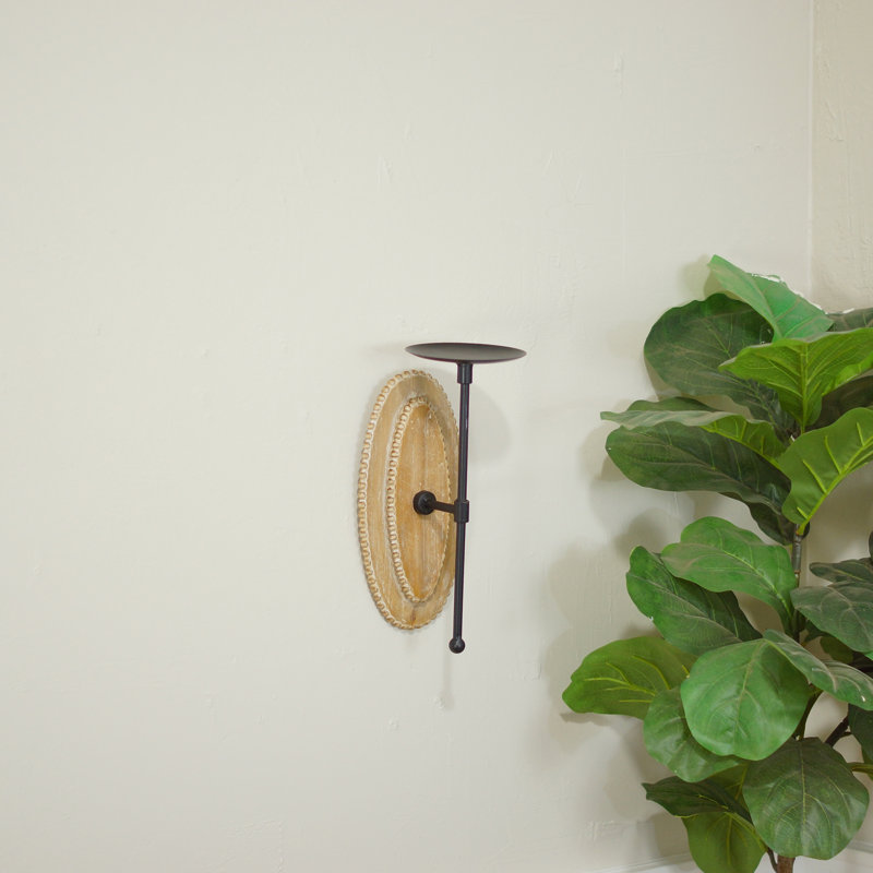 Applique murale ovale en bois 11 po