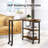 360° Rotatable Sofa Side Table With Ample Storage Shelves