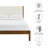 Olea Channel Tufted Boucle Solid Wood King Platform Bed In Feather Walnut-105697898-105697901