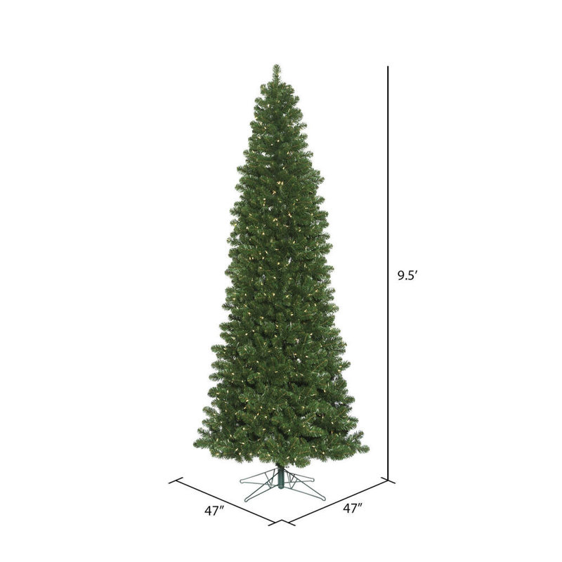 7.5' Flocked Red Fir Artificial Christmas Tree with 300 LED Red Lights