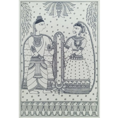 Varmala - La vue du mariage | Stylo sur papier | Par Abhilasha Raut