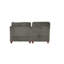 Canapé modulaire modulaire en chenille 3 pièces gris avec dossier coussiné et assise sans accoudoirs