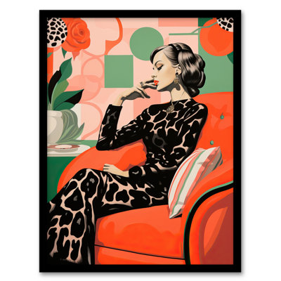 The Thinker Modern Female - Single Picture Frame Print