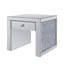 Table de bout en miroir et faux diamants