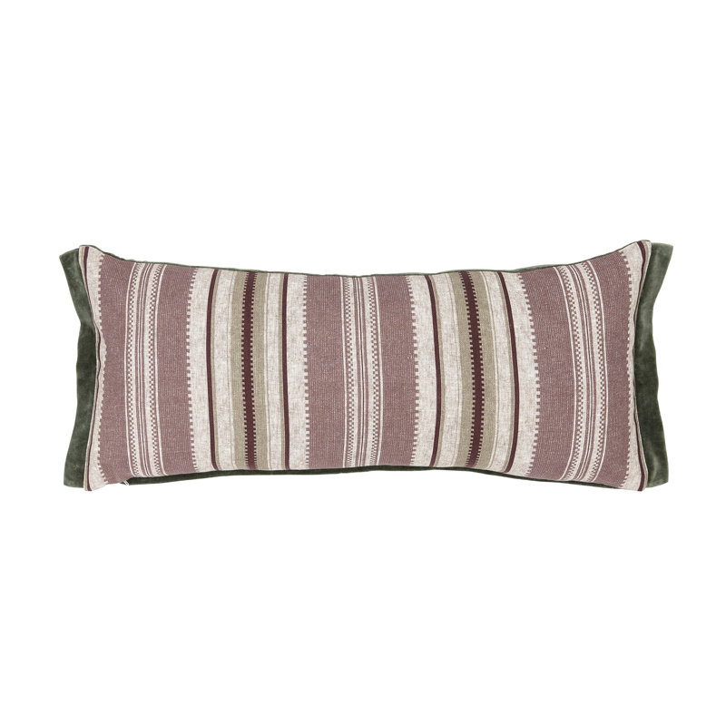 Elswyth Striped Green Rectangular Boudoir / Breakfast Cushion