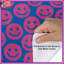 Housses de couette roses à visage souriant-133504035