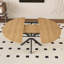 Table de salle à manger extensible ronde pour 2 à 6 personnes, table extensible avec base en acier au carbone, mobilier moderne peu encombrant