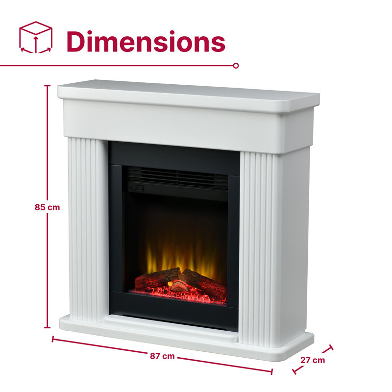 Dimplex Portland Optiflame Fully Assembled Suite, 85cm H x 87cm W x 27cm D