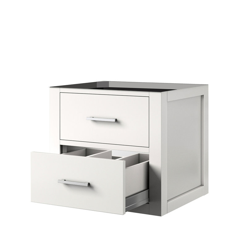 Meuble-lavabo blanc, 20 po L x P 18 po, lavabo simple avec rangement sous le comptoir, fermeture en douceur, espace de rangement pour meuble-lavabo, lavabo