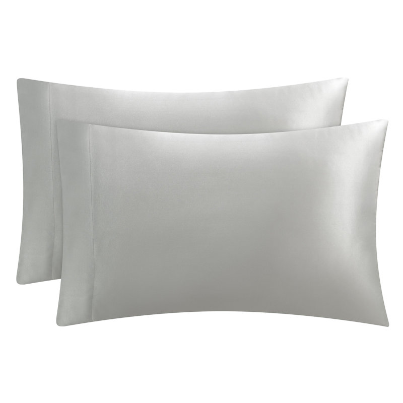 Satin Pillowcases, Gray, Standard Pillowcase