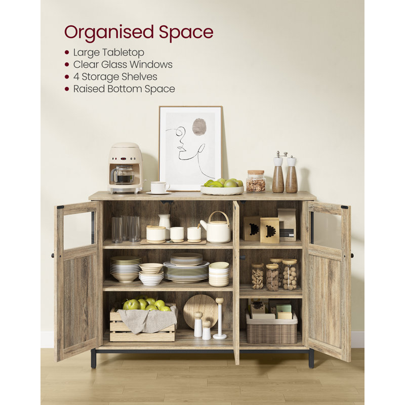 Adisynne 100cm Sideboard, Rustic Oak/Black