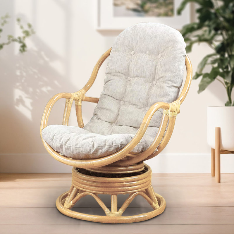 Chaise berçante Anairis, Crème, Beige clair