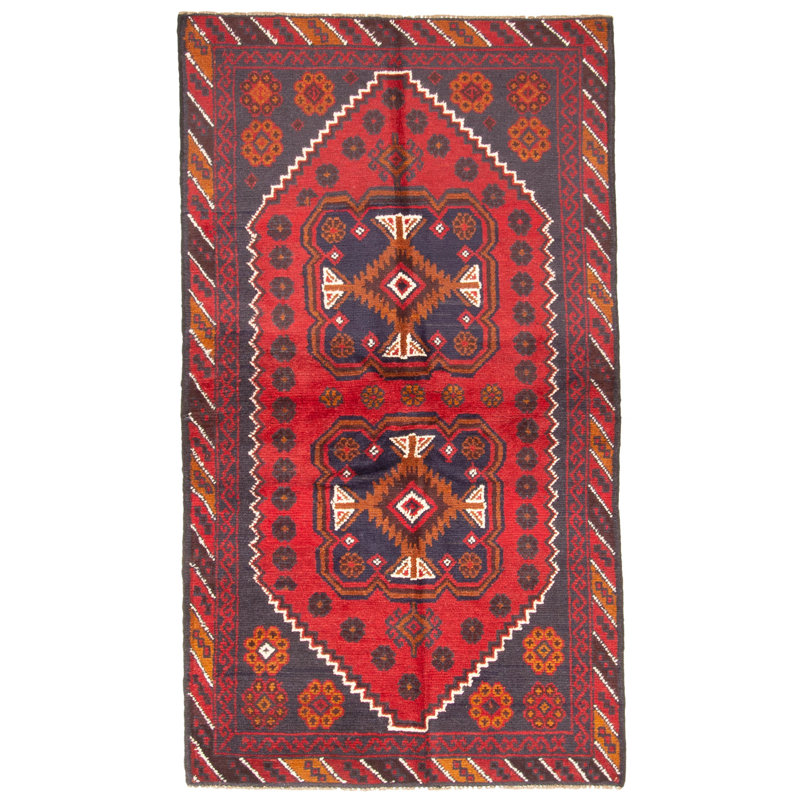 Tapis rouge Rey 3 pi 6 po x 6 pi 3 po