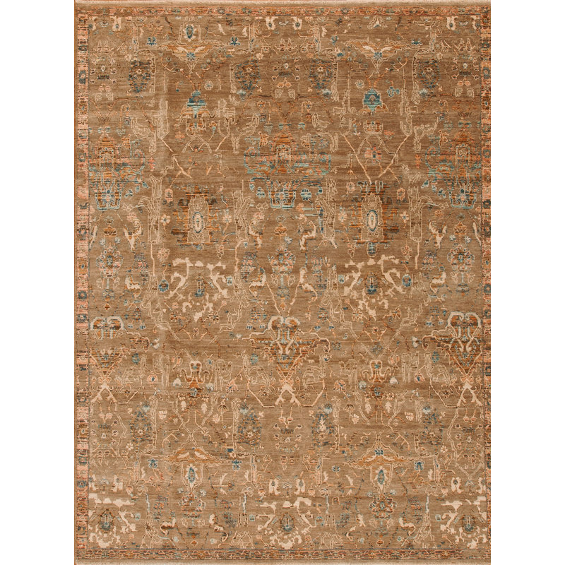 Artisan Wool & Silk One-of-a-Kind 9' X 12' Hand Knotted Area Rug
