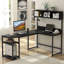 L-Shaped Metal Base Computer Desk-843889375