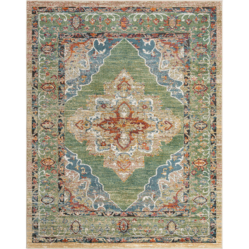 Mekalah Oriental Indoor Rug, Rectangle 7'10" x 10'
