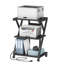 Support d'imprimante à 3 niveaux, support d'imprimante à roulettes, tablette de rangement sur pied avec station de charge-138009981