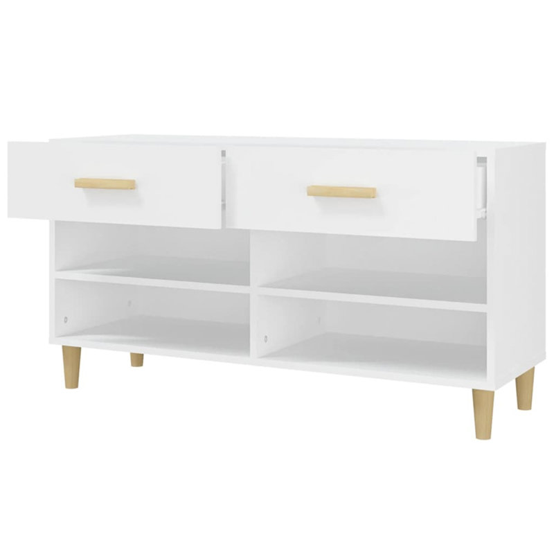 Yesenia 8 Pair Shoe Storage Cabinet, White