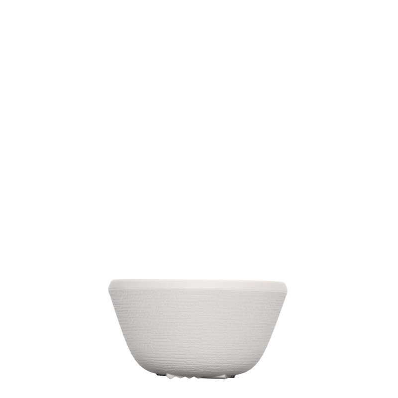 Trama Melamine Rice Bowl, Light Gray