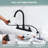 CASAINC Two Handle Kitchen Faucet with Pull Out Side Sprayer
