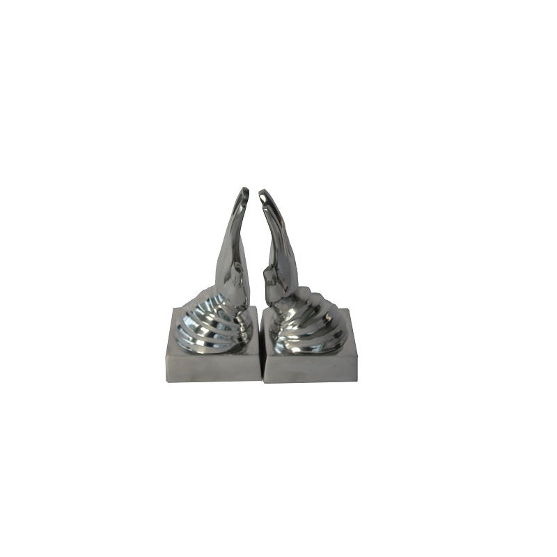 Nickel Non-Skid Bookends