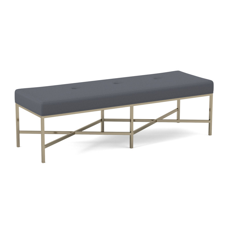 Percy Upholstered Bench, Elise Harbor 100% Polyester