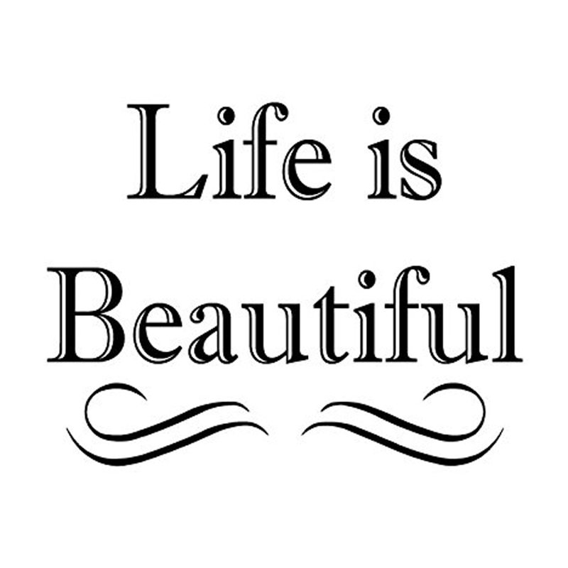 Décalcomanie murale "life is belle" Doxey, 22 x 28,5