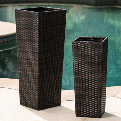 2 Flower Pots In Brown - And Iron Elegant Pots, Consisting Of With Glamorous