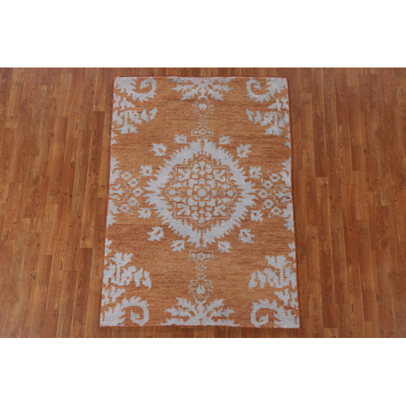 Tapis abstrait noué à la main 4 x 6