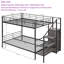 Lit superposé double en métal avec garde-robe-136611579