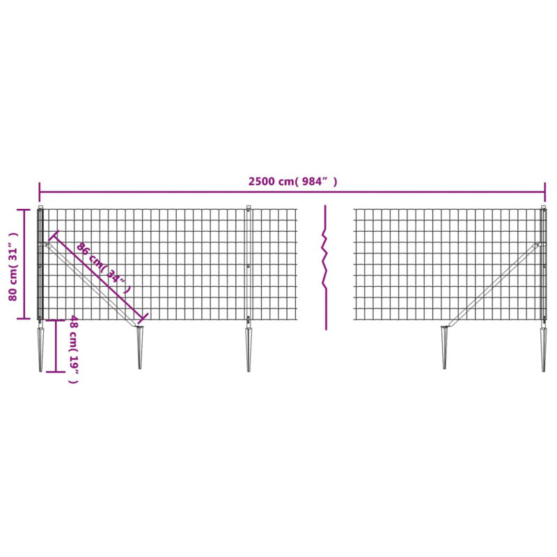 Aveleen 80 cm H, Green, 80cm H x 2500cm W x 7.5cm D, 13