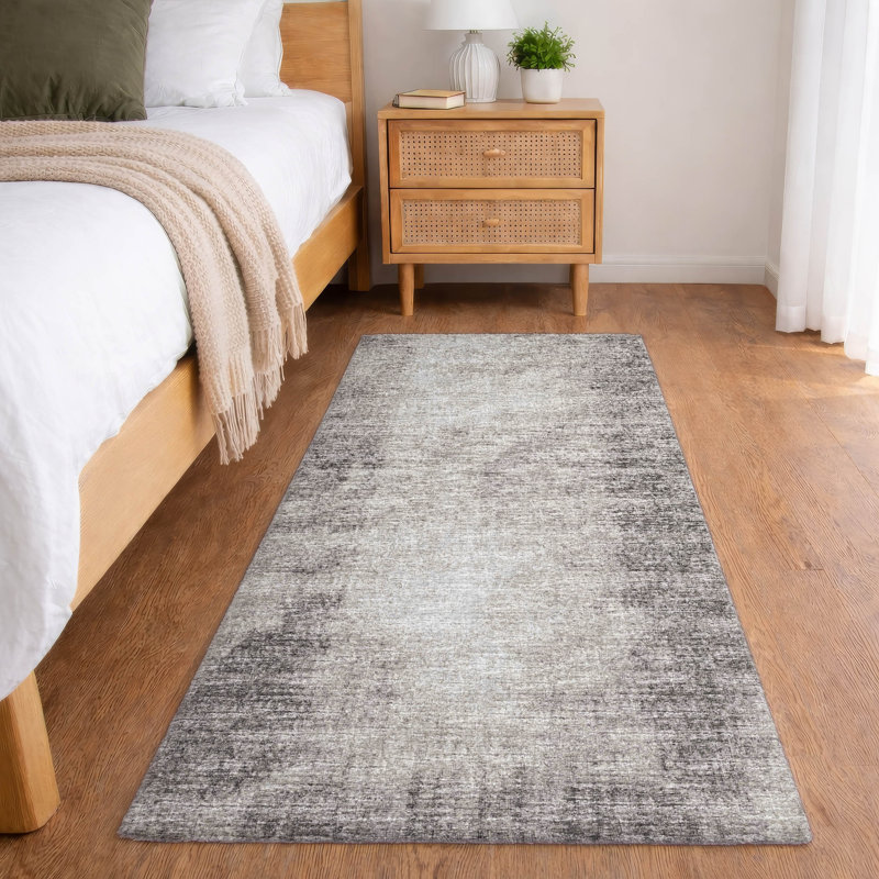Premium Machine Washable Dream Shag Abstract Rug, 2'3" x 7'6" Runner, Mocha